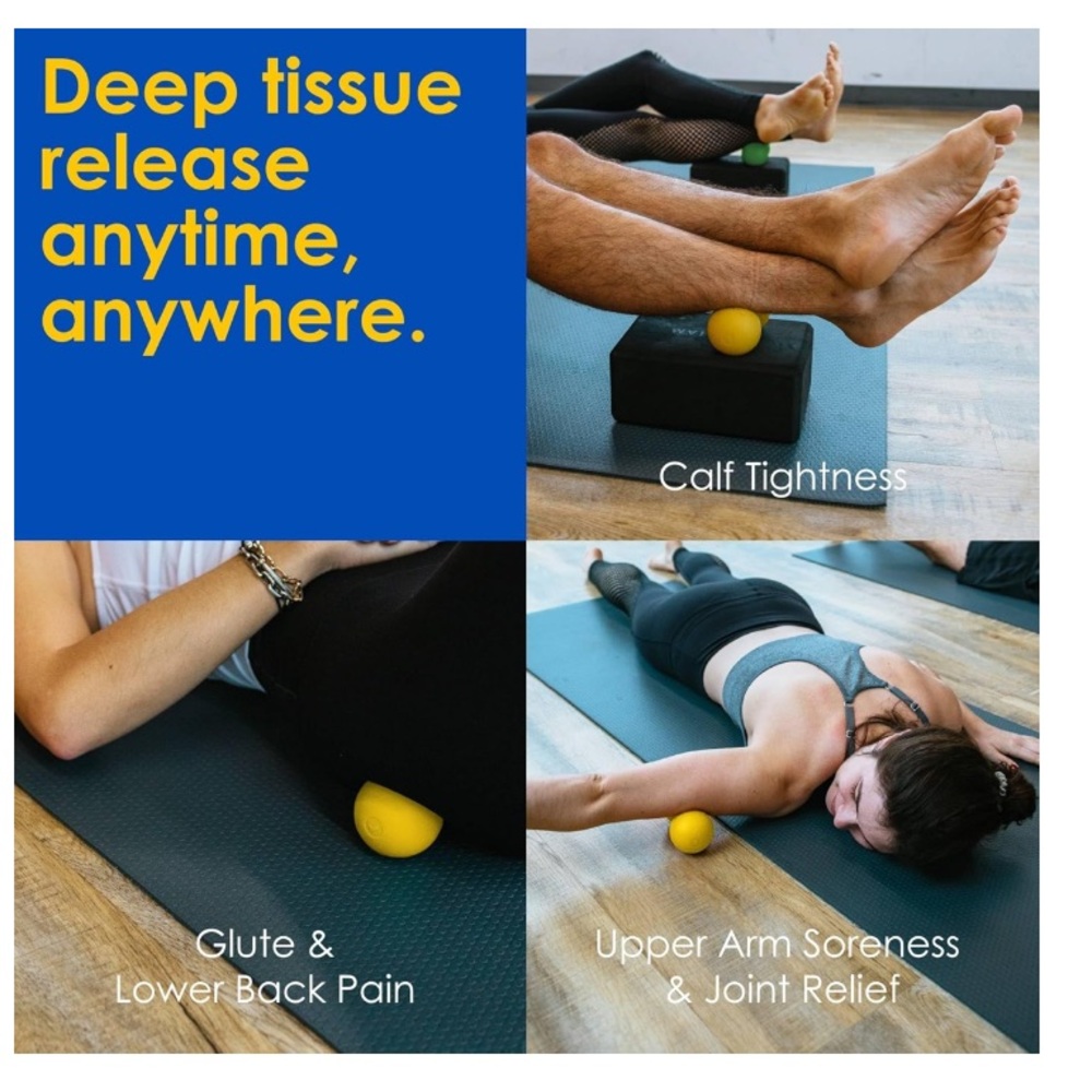 Rodo 2-in-1 Soft Peanut & Lacrosse Ball Roller | Deep Tissue Massage Tool